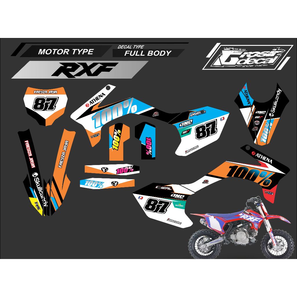 Jual Sticker Stiker Mini Trail RXF 50cc / 110cc /25cc / 150cc Full Body ...