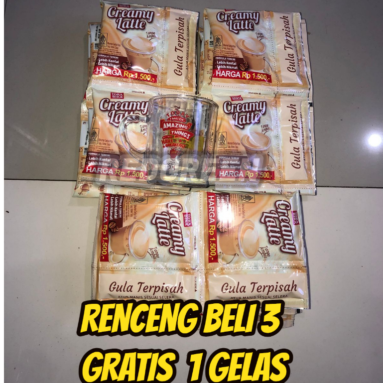 Jual Tora Bika Creamy Latte renceng isi 10 torabika creamy latte ...