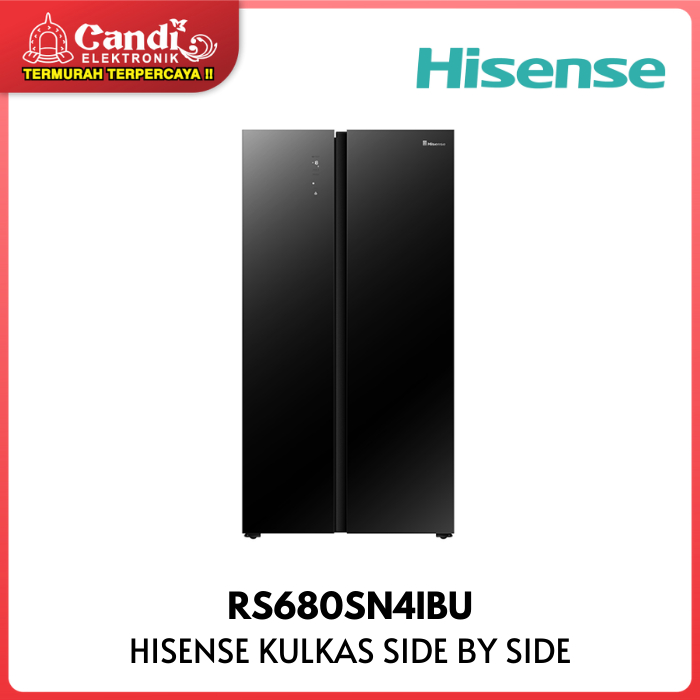 Jual HISENSE Kulkas Side By Side Kapasitas 564 Liter RS680SN4IBU ...