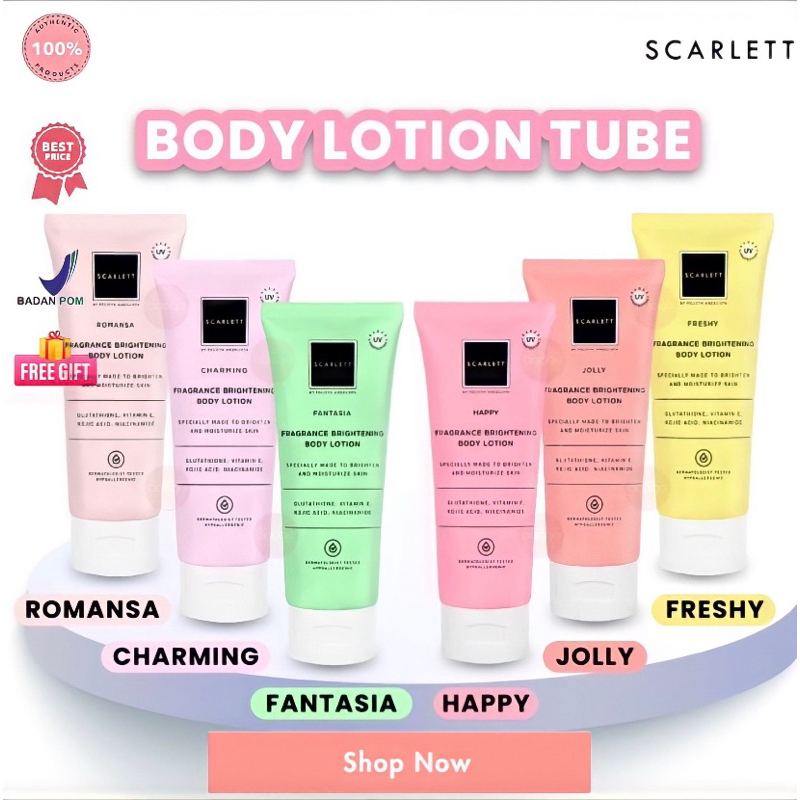 Jual Scarlett Whitening Body Lotion All Varian Tube Shopee Indonesia