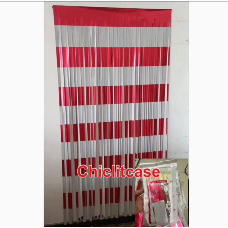 Jual Tirai rumbai merah putih 17 agustus/backdrop/dekorasi kemerdekaan ...