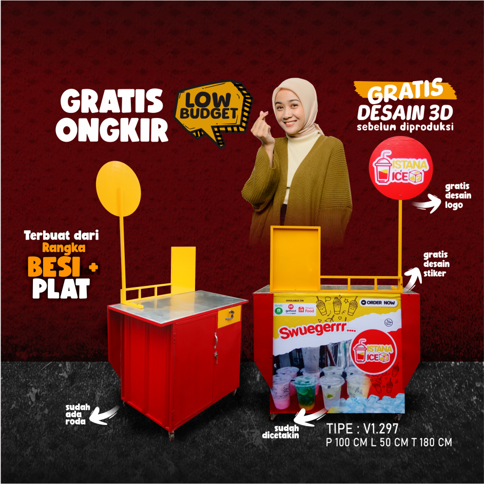 Jual GEROBAK KULINER BOOTH GROBAK MINUMAN - MAKANAN V1.297 | Shopee ...