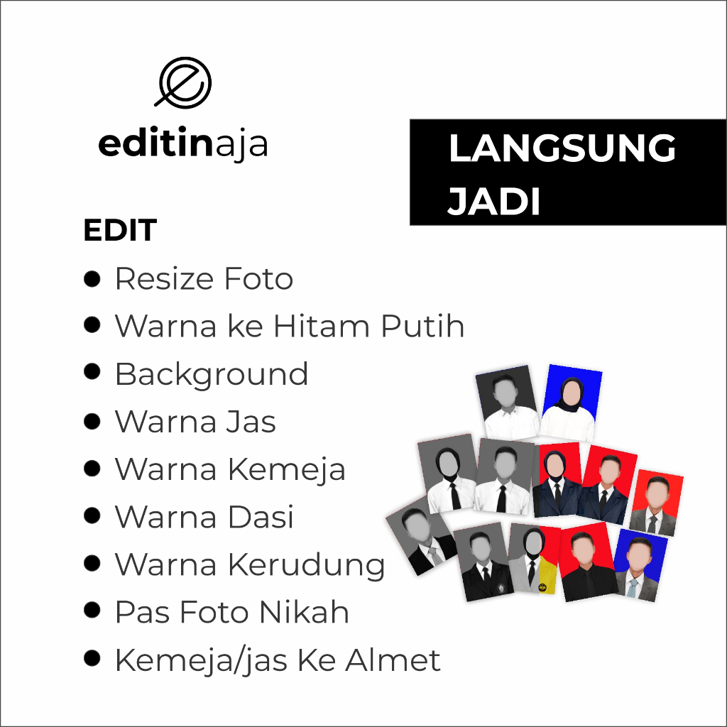 Jual Edit Foto / Edit Pas Foto / Edit Ukuran Foto / Edit Background