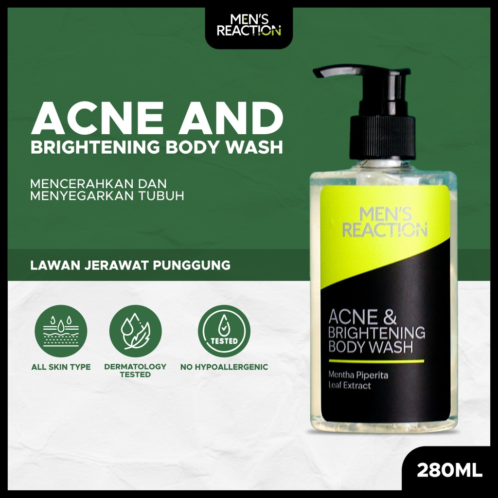 Jual MENS REACTION Acne & Brightening Body Wash Sabun Mandi Pria