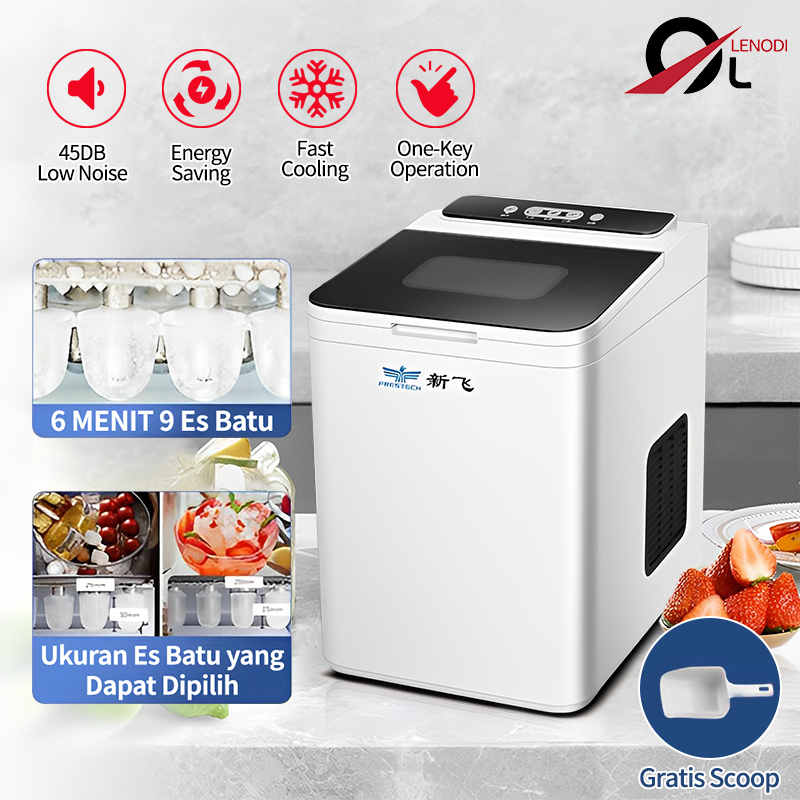 Jual Mesin Es Iceler Portable Ice Maker 15KG Es Perhari 6 Keping Es ...