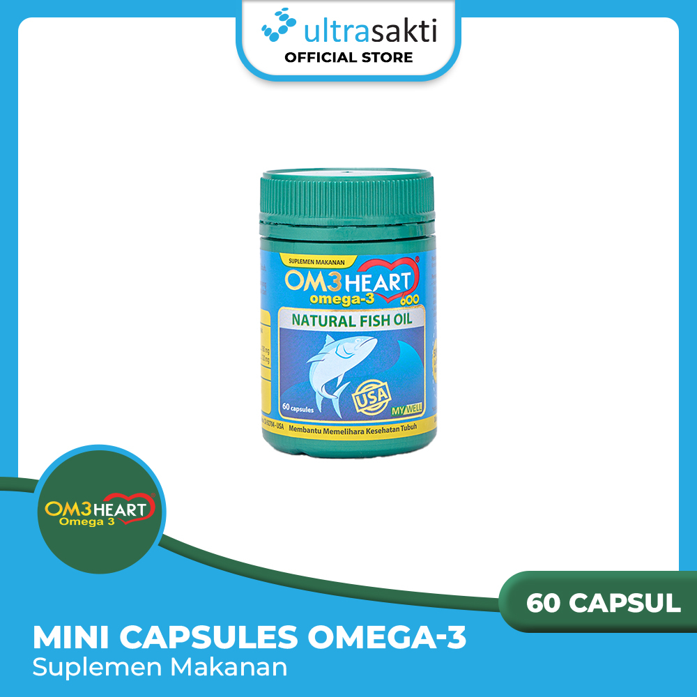 Jual Om3heart Mini Capsules Omega-3 @60 Softcapsules - Suplemen Makanan ...