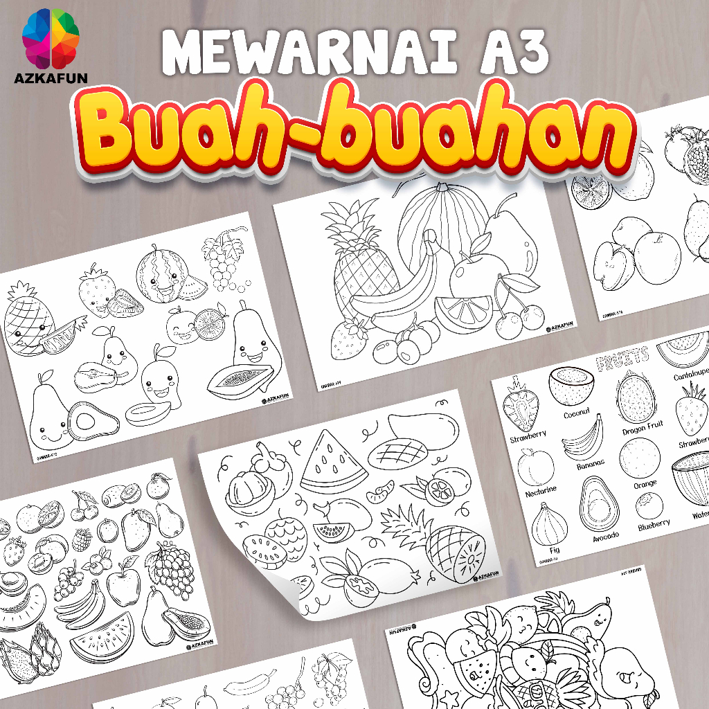 Jual Kertas Mewarnai A3 RANDOM/ACAK - lembar mewarnai anak | Shopee ...