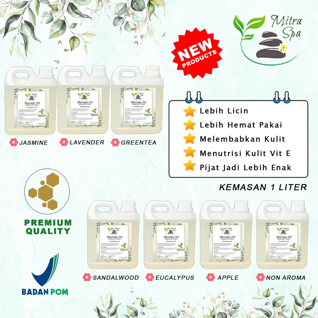 Jual MitraSpa Minyak Pijat 1 Liter Oil Massage Aromaterapi SPA & Minyak ...