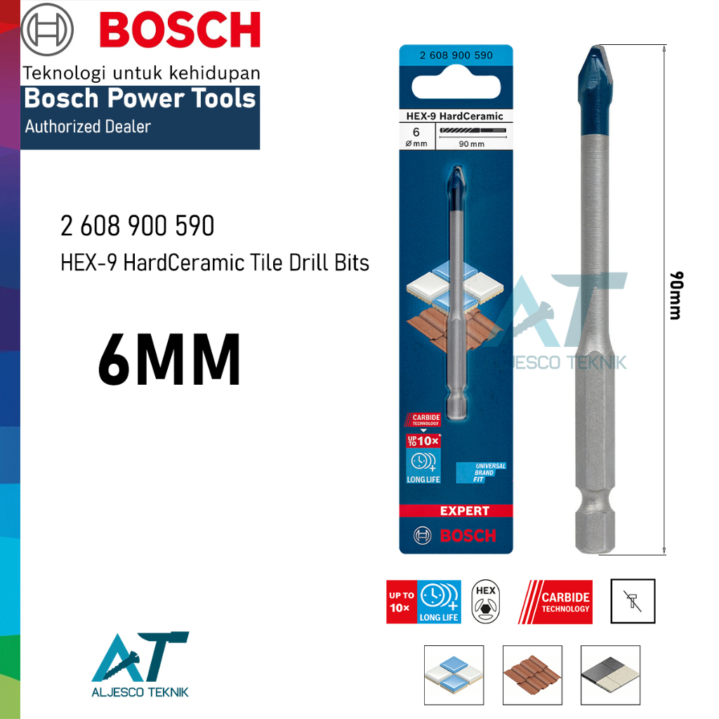Jual BOSCH HEX-9 MATA BOR 6MM 6 MM KERAMIK KERAS GRANIT | Shopee Indonesia