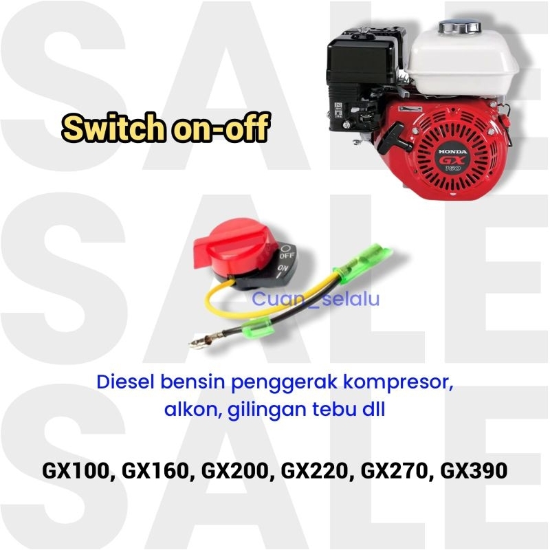 Jual Switch on-off engine OHV GX160 GX200 GX100 GX390 - saklar mesin ...