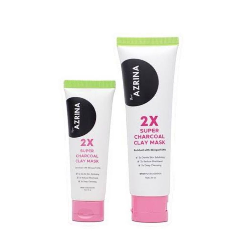 Jual azrina 2x super charchoal clay mask 50ml | Shopee Indonesia