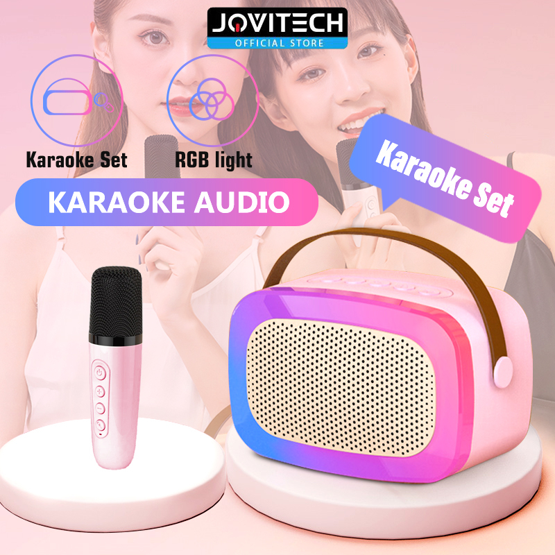 Jual Jovitech K88 Portable Microphone Karaoke Speaker Bluetooth RGB Hi