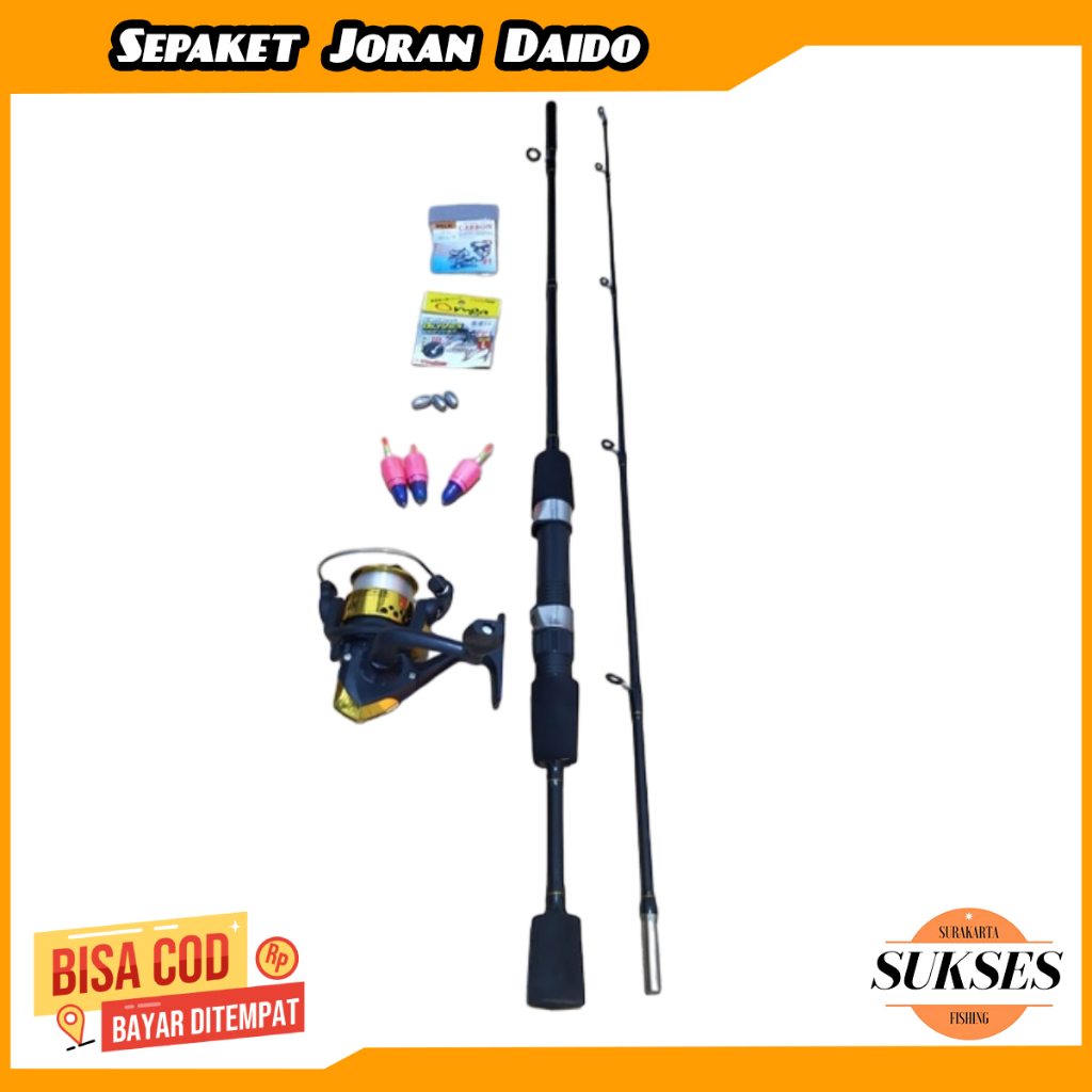 Jual Set pancing Daido Atom Joran sambung 2 panjang 150cm Komplit siap ...