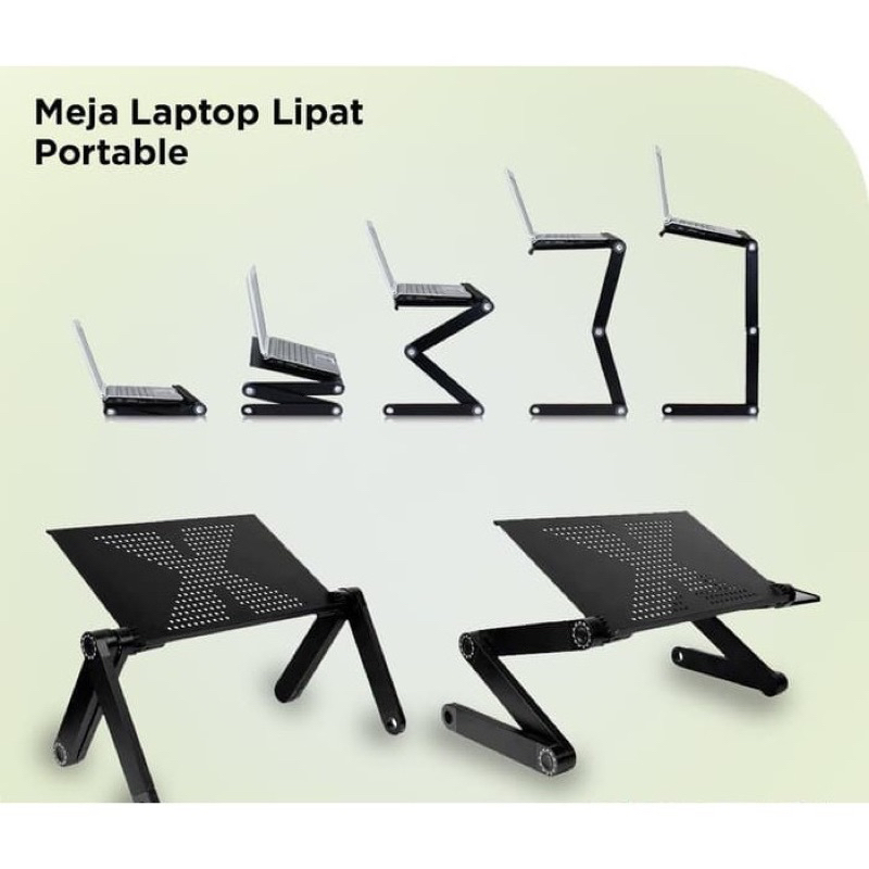 Jual Meja Laptop Portable Fleksibel Lipat Aluminium / Meja Laptop Murah ...