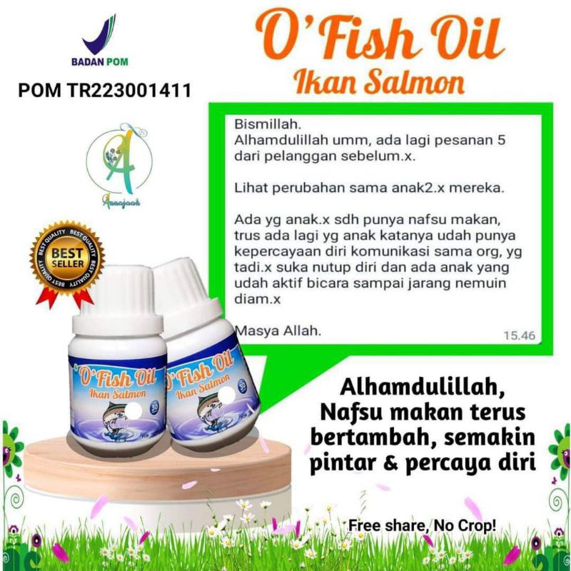 Jual Minyak Ikan Salmon O Fish Oil Penambah Nafsu Makan & Stimulus