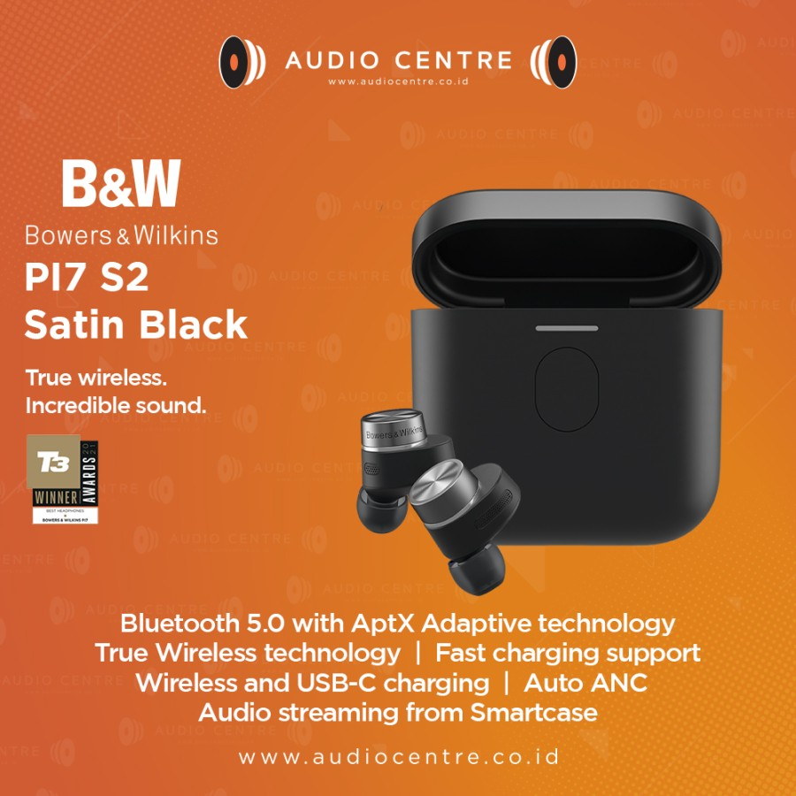 Bowers Wilkins B&W Pi7 S2 In-Ear True Wireless Earbuds