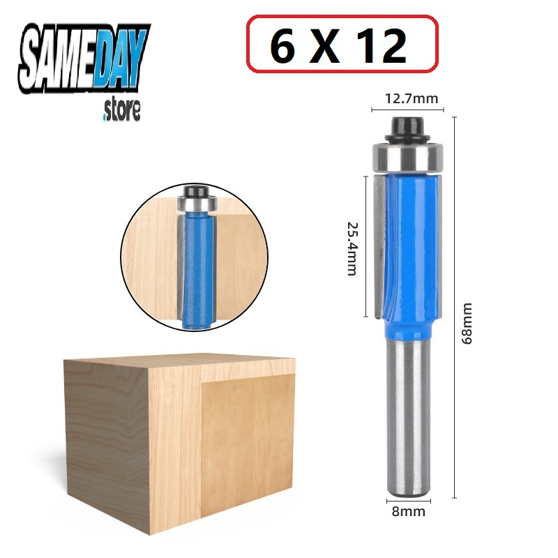 Jual Mata Profil Straight Flush Trimmer Router Bits Top Bearing Tusir ...