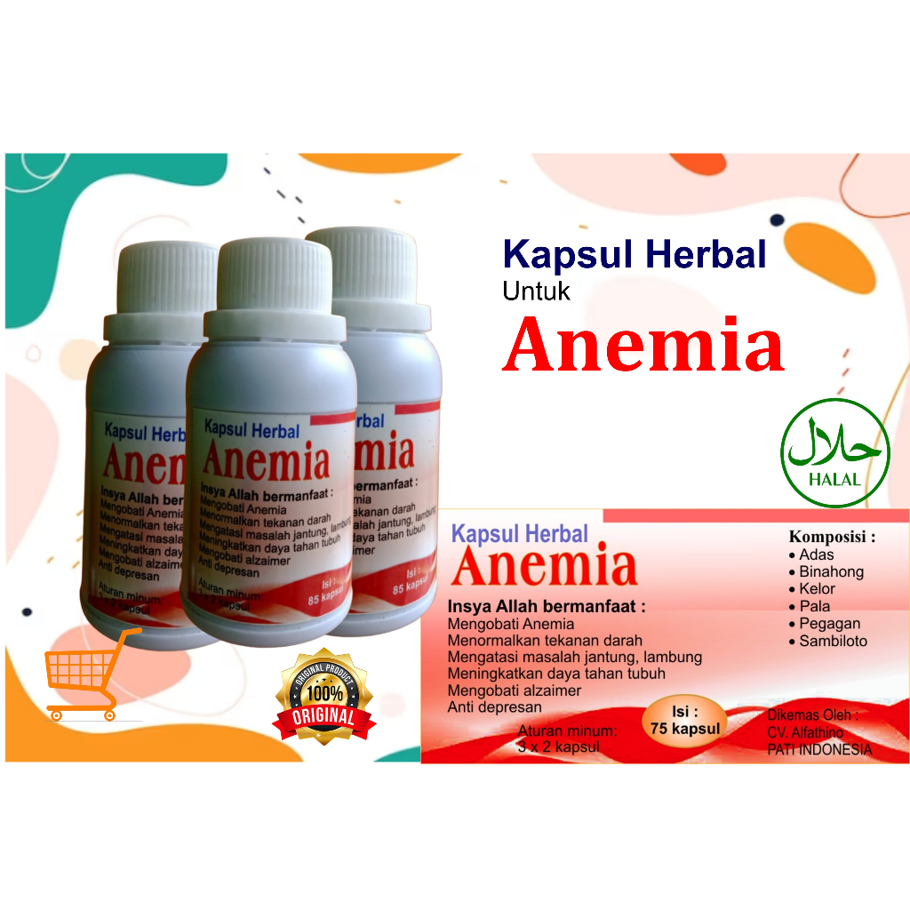 Jual OBAT ANEMIA I KAPSUL HERBAL ANEMIA isi 85 kapsul Shopee Indonesia
