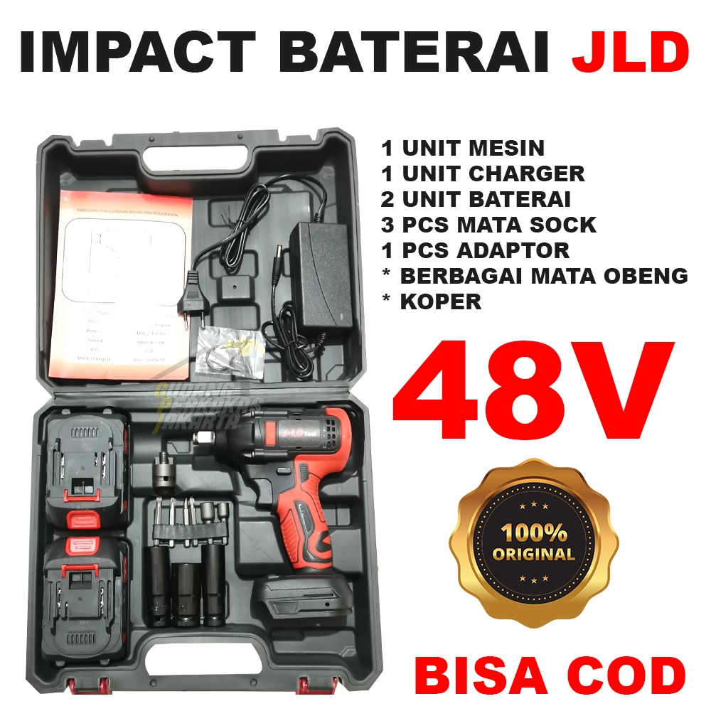 Jual JLD CORDLESS IMPACT WRENCH BRUSHLESS / MESIN IMPACT PEMBUKA BAUT