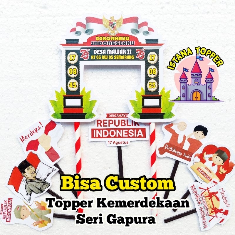 Jual Topper Tema Kemerdekaan Topper Hut Ri Topper Kemerdekaan Indonesia Shopee Indonesia