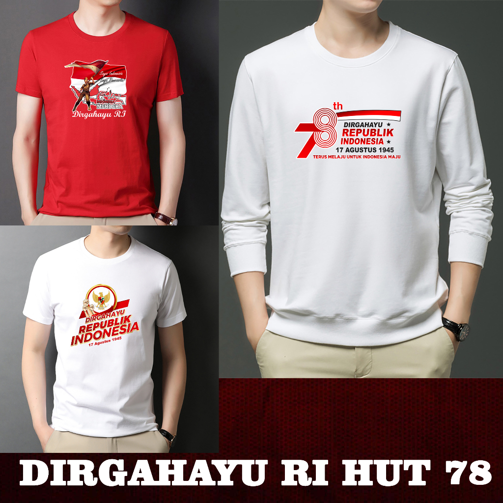 Jual Kaos 17 Agustus Dirgahayu Hut RI 79 Baju 17 Agustus Indonesia 2024