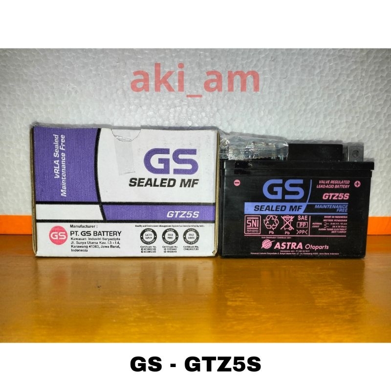 Jual READY!!! AKI GTZ5S GS KERING | Shopee Indonesia