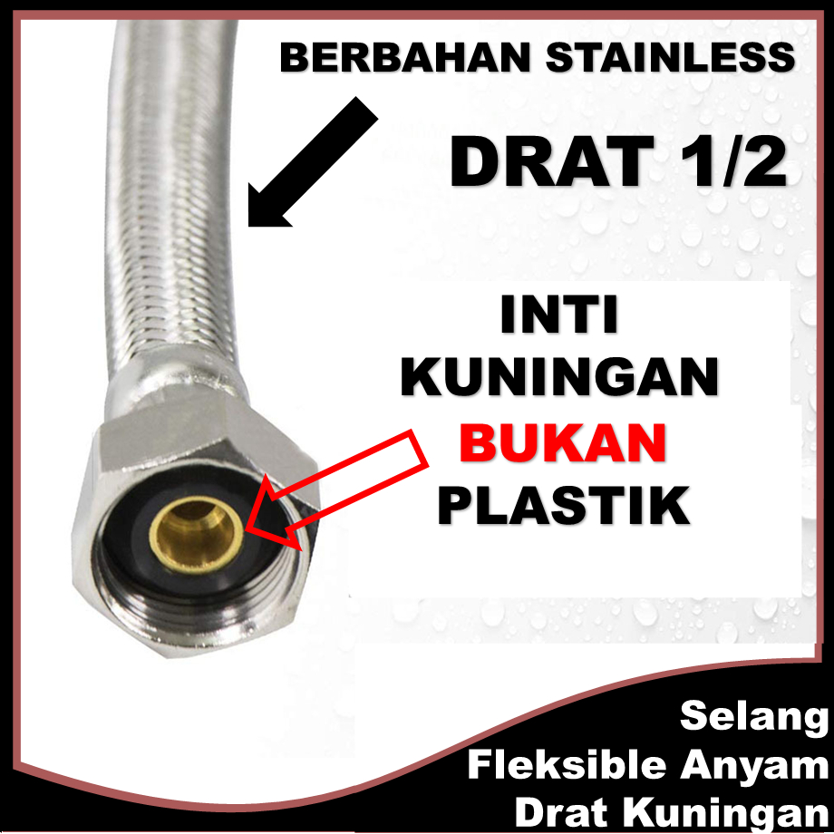 Jual Selang Flexible Anyam Drat Kuningan Sfadk Shopee Indonesia