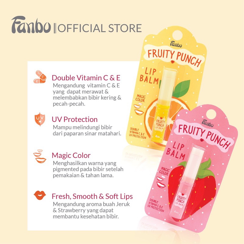 Jual Fanbo Fruity Punch Lip Blam | Shopee Indonesia
