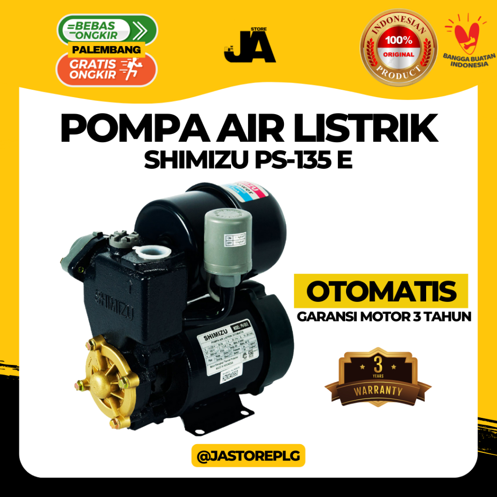 Jual Pompa Air Listrik Otomatis Shimizu Ps E Tabung Sni Pompa