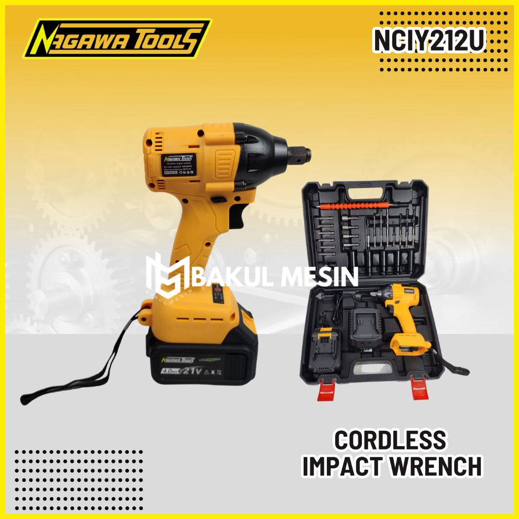 Jual Nagawa Nciy U Mesin Pembuka Baut Cordless Impact Wrench Baterai Shopee Indonesia