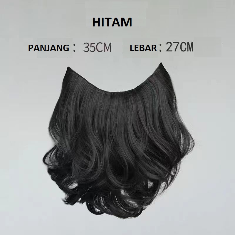 Jual Hairclip Curly Natural Panjang 33-38 CM, Rambut Extension Natural ...