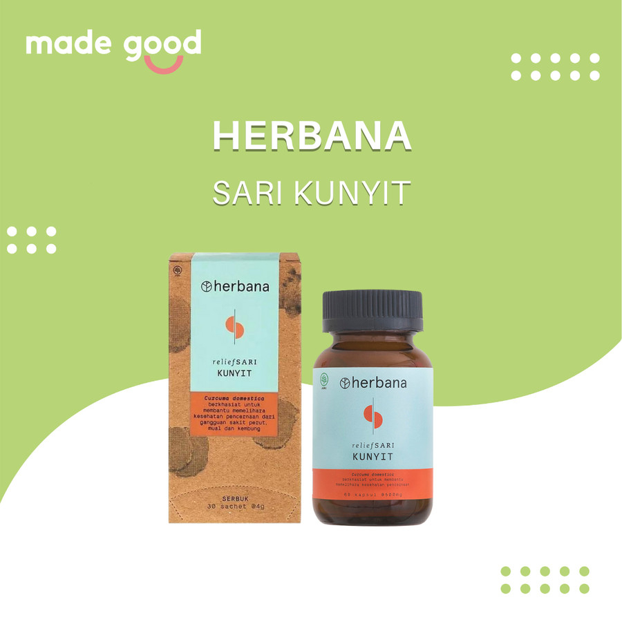Jual Herbana Relief Sari Kunyit 60 Kapsul Shopee Indonesia