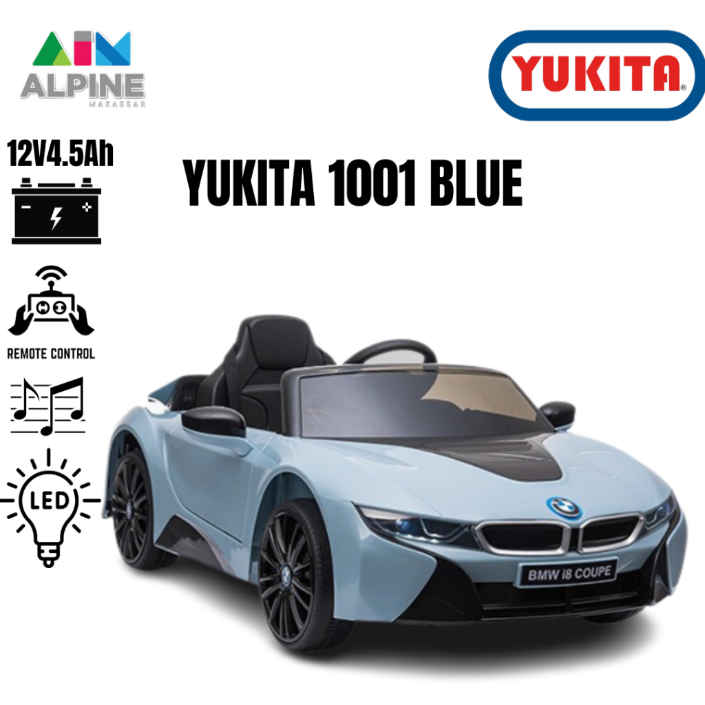 Jual YUKITA MOBIL AKI 1001 BLUE BAN KARET BISA MANUAL DAN REMOTE (FREE