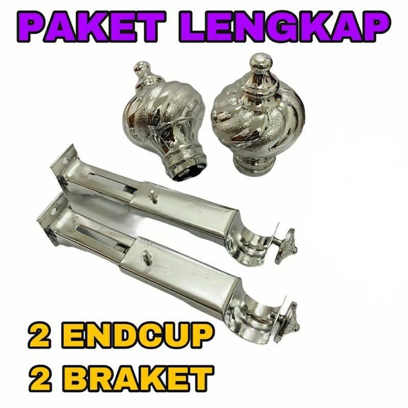 Jual bracket dan encup batang gorden penutup batang penyangga rel ...