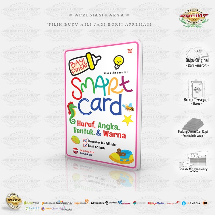 Jual BUKU BAYI PINTAR SMART CARD HURUF, ANGKA, BENTUK, & WARNA ...