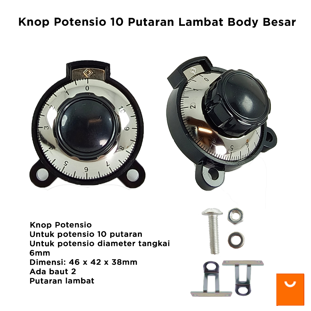 Jual Knop Potensio Putaran Lambat Body Besar Ada Baut Shopee Indonesia