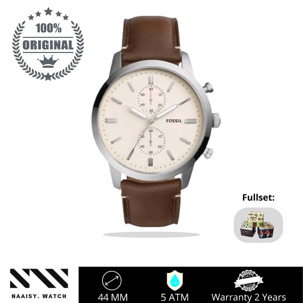 Jam Tangan Pria Fossil Fs4865 Townsman 44mm Original Fullset Jam Tangan Pria Fossil