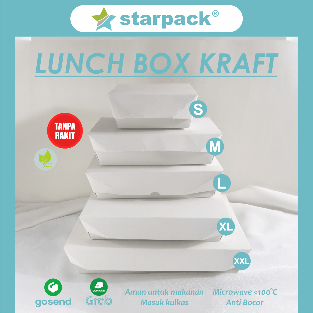 Jual ISI 50 lunch box ivory star pack kotak nasi wadah nasi untuk