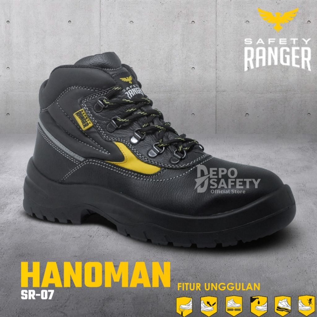 Jual Sepatu Safety RANGER HANOMAN SR-07 Original 100% SNI | Shopee ...
