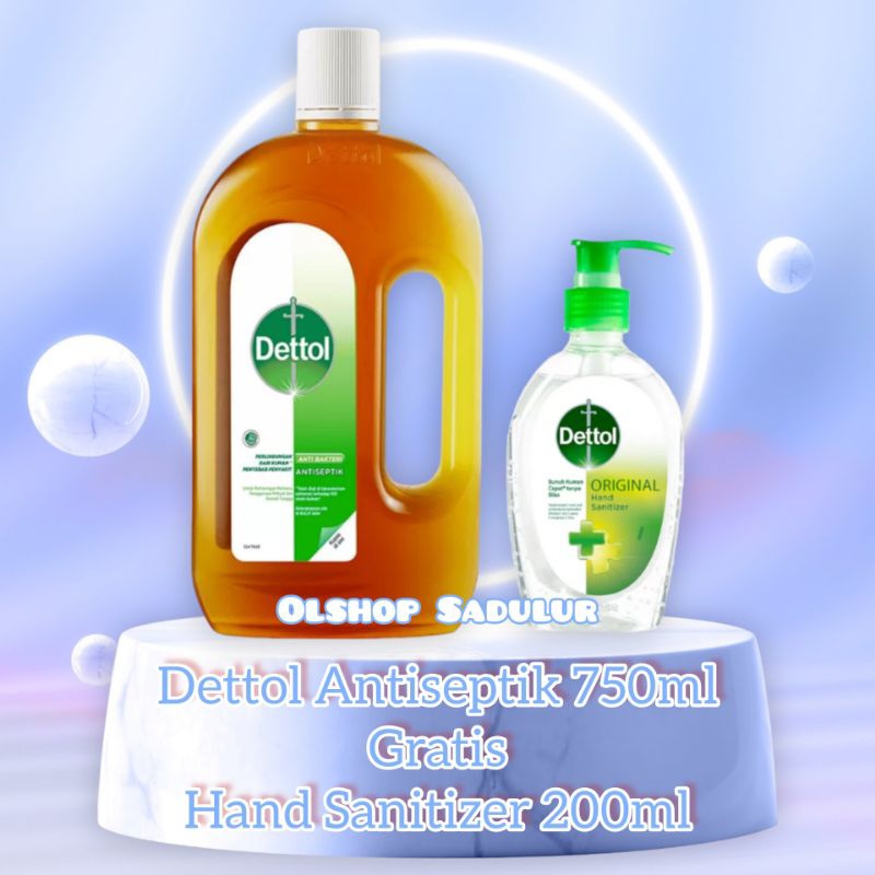 Jual Dettol Antiseptic Liquid 750ml Cairan Antiseptik Gratis