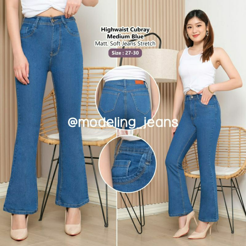 Jual Warna Highwaist Cutbray Jeans Premium Jeans Jumbo Jeans Murah Jeans Wanita