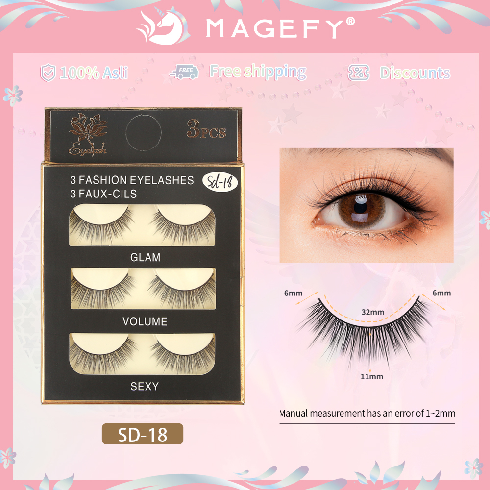 Jual Magefy Pasang Bulu Mata Palsu Natural Bulu Mata Eyelash Bulu