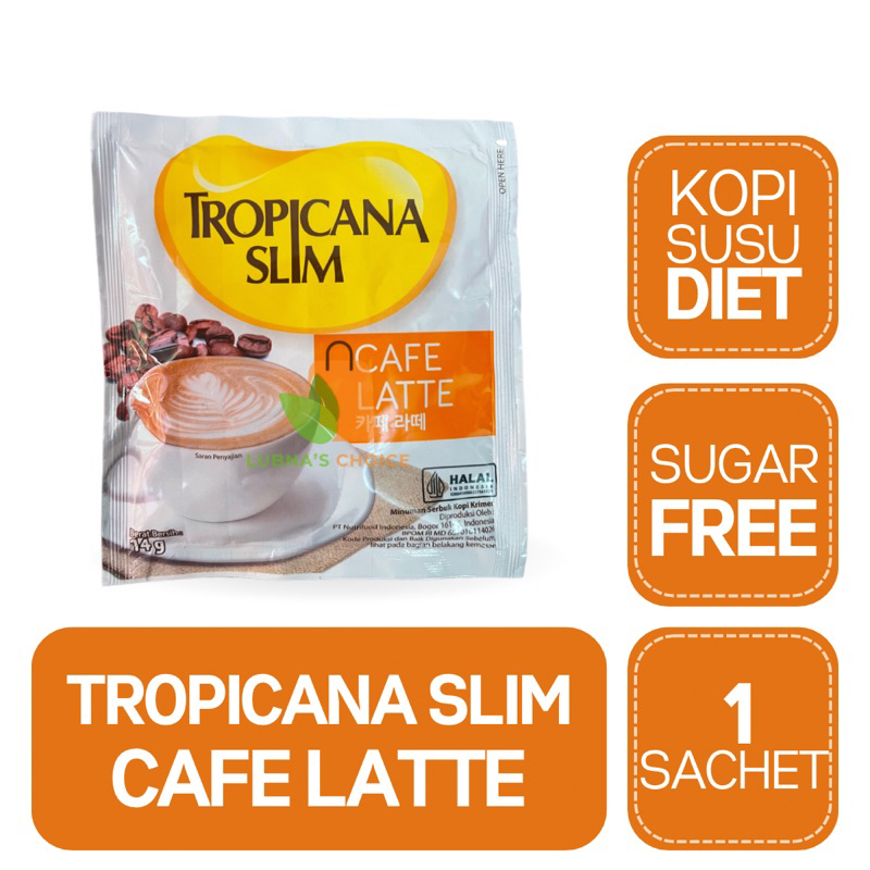 Jual Tropicana Slim Cafe Latte 1 Sachet Kopi Susu Nikmat Rendah Kalori