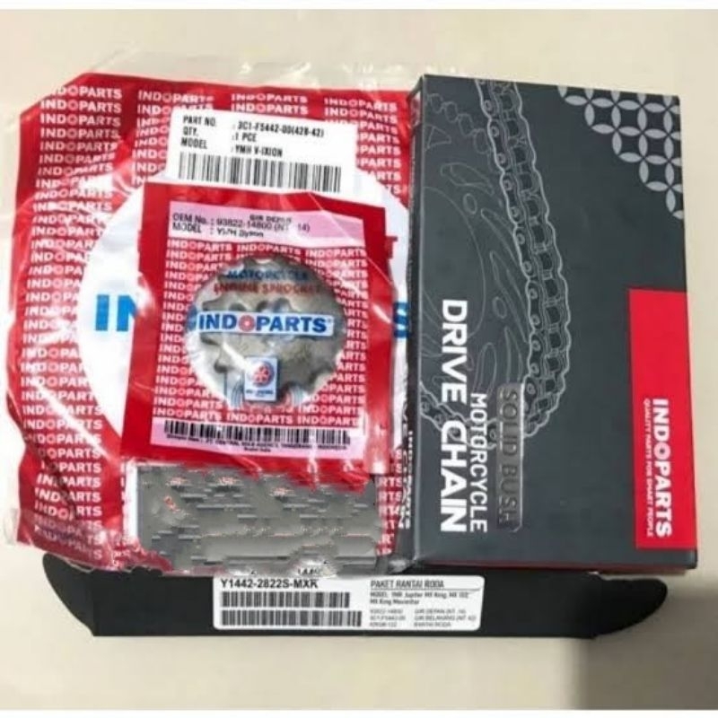 Jual Gear / gir + rantai indoparts sonic / GTR / CS 1 / CRF | Shopee ...
