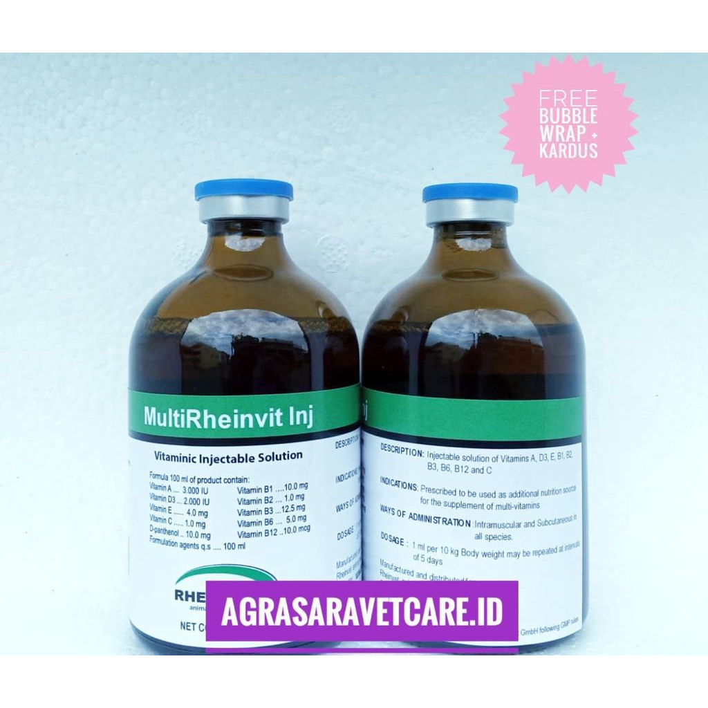 Jual Multirheinvit inj 100 ml - Multivitamin Rheinvit inj 100 ml, Multi ...
