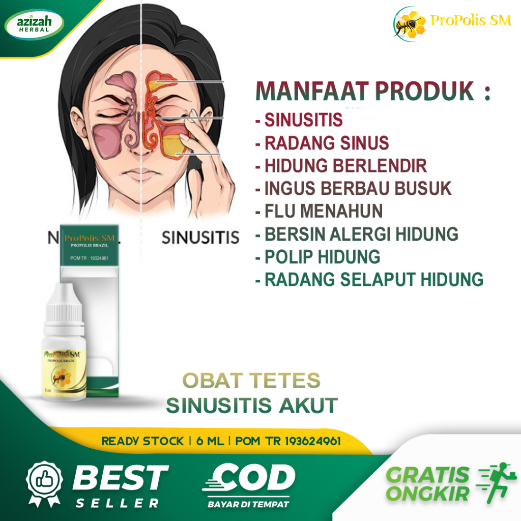 Jual Obat Sinusitis Polip Hidung Pilek Flu Menahun Bersin Alergi Hidung ...