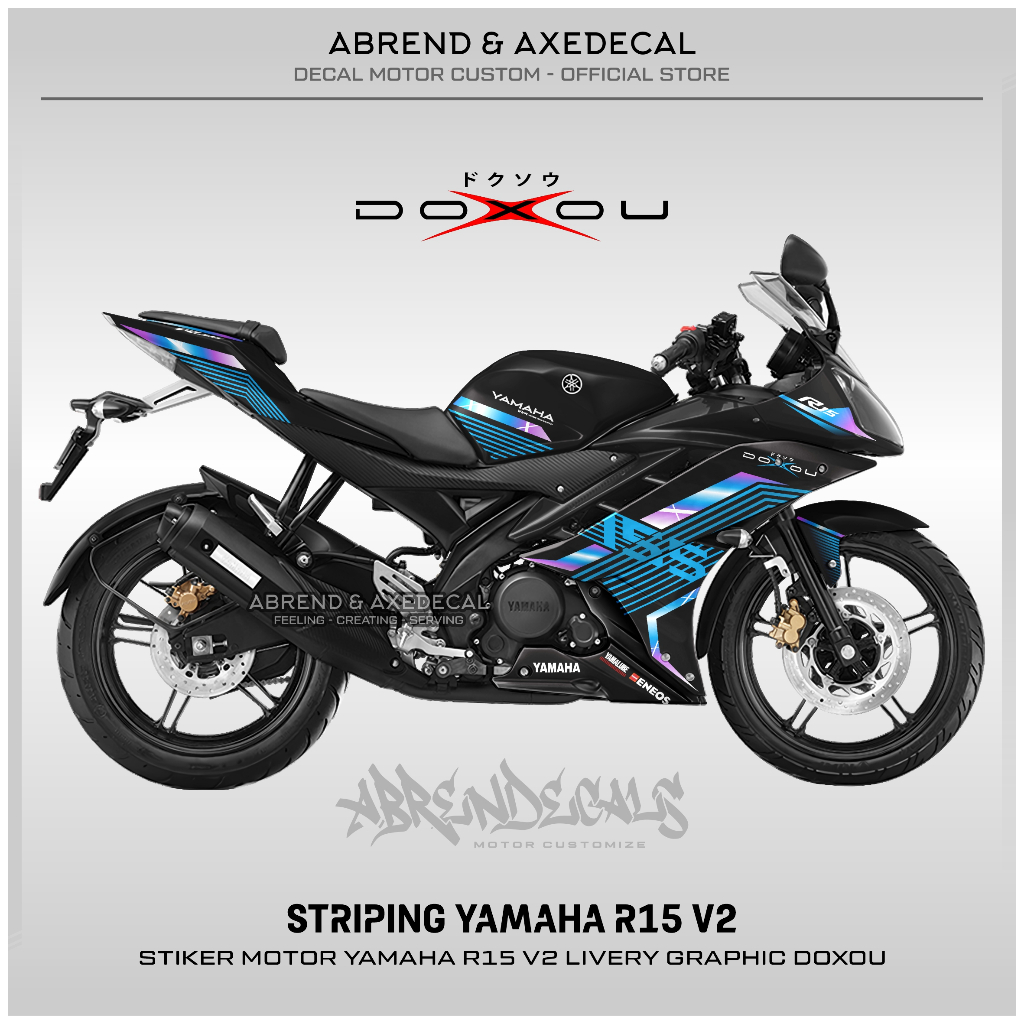 Jual STRIPING R15 V2 DOXOU GRAFIS CUSTOM / STIKER MOTOR YAMAHA R15 V2 ...