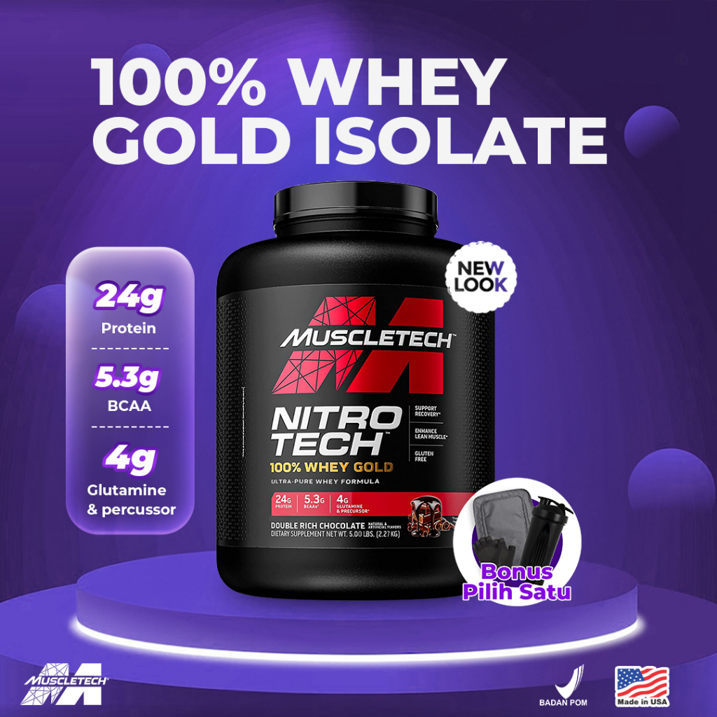 Jual Muscletech Nitrotech Whey Gold 5 Lbs Whey Protein Isolate Shopee Indonesia 2247