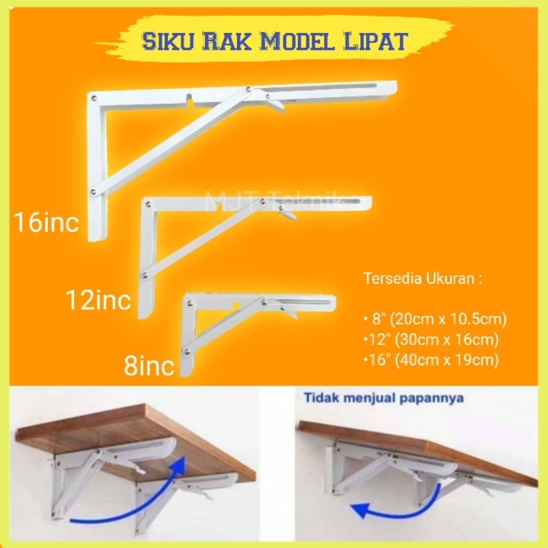 Jual Siku Rak Meja Lipat Ukuran 8inc, 12inc dan 16inc Asli original ...