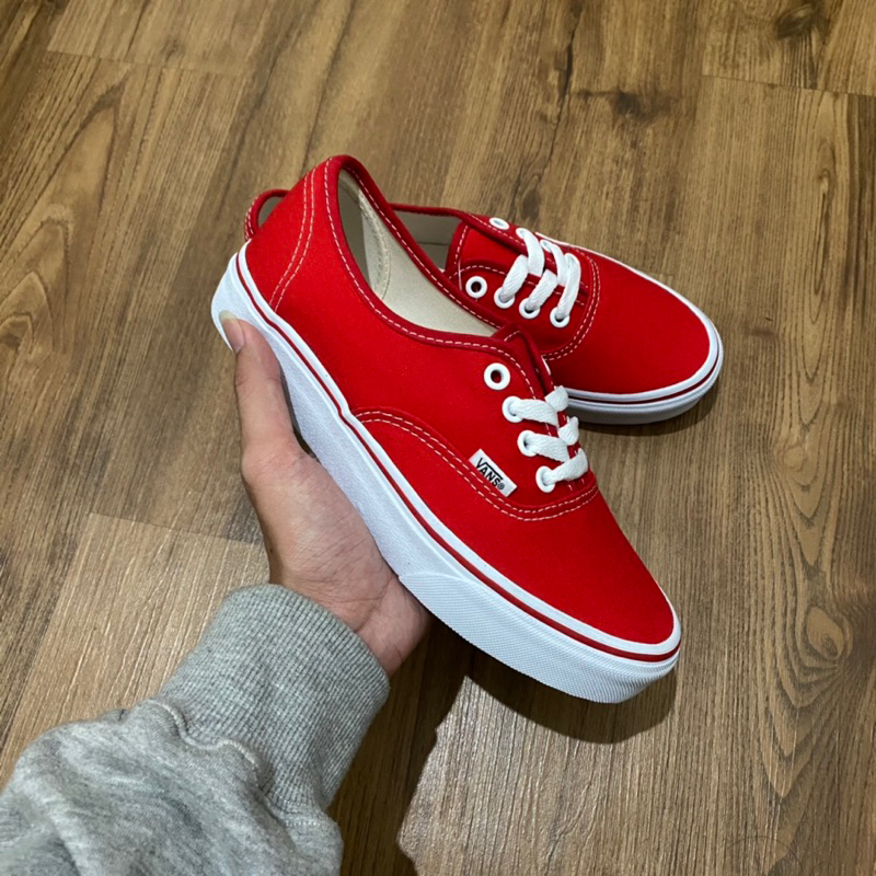 Jual Vans Authentic Classic Red White Bnib Shopee Indonesia